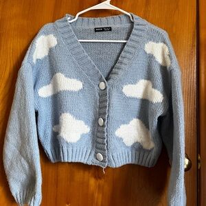 Icy blue Shein cloud cardigan